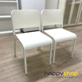 2 Stackable Chairs metal frame