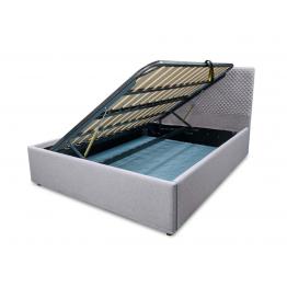 NAPNICE 3-Foot Hydraulic Single Bed with Diamond Pattern Headboard