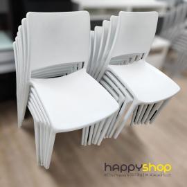 ［限時優惠］白色可疊膠椅 (特價品) (每張$100)